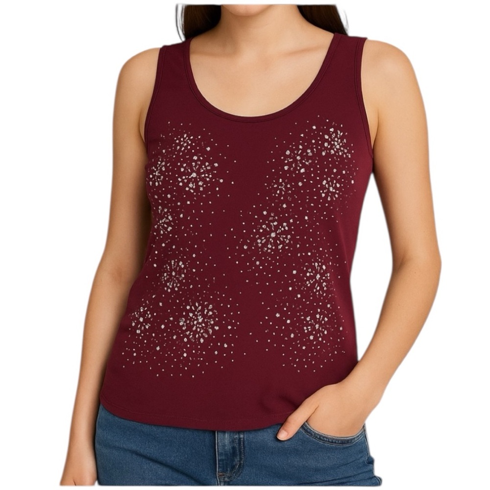 Juicy Couture Tank Top With Metallic Rhinestones Size Small Y2K Vibes